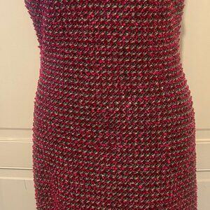 St. John sleeveless dress, zippered back, and a bit of sparkle